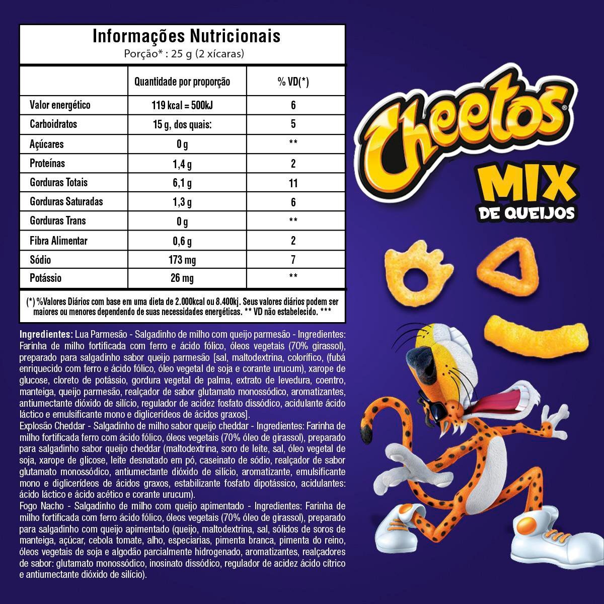 Kit Novo Cheetos Crunchy Super Cheddar 48g + White Cheddar 48g