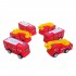 Kit Mini Carrinhos Bombeiros Fricção Com 6 Unidades Fenix Brinquedos