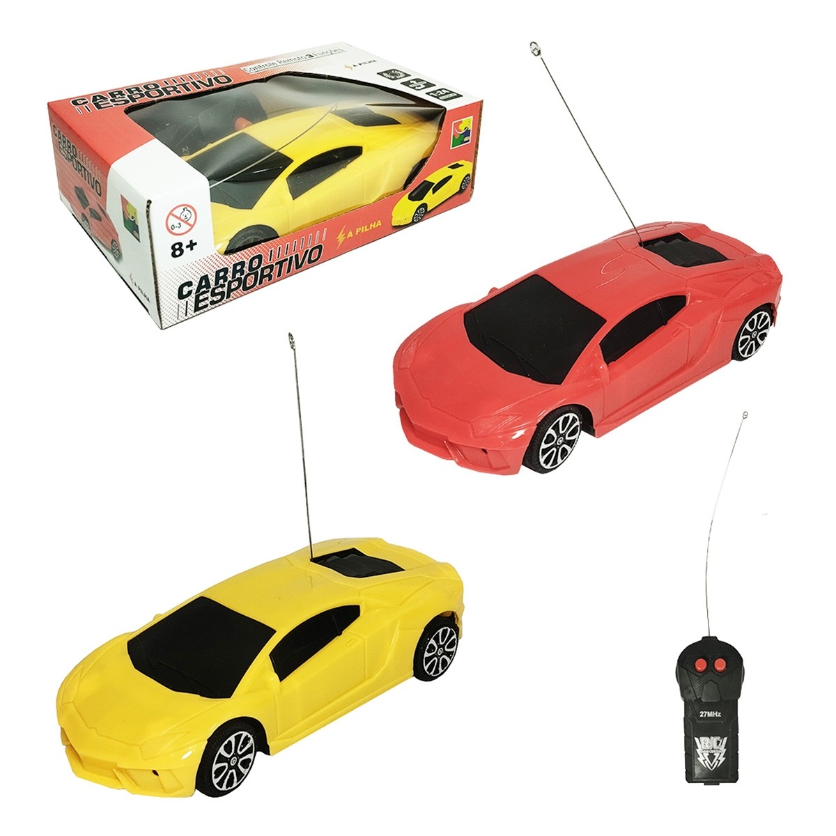 Carro Esportivo Controle Remoto 3 Funções Cks Toys