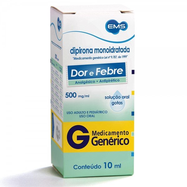 DIPIRONA SÓDICA 500MG/ML GOTAS COM 10 ML GENÉRICO EMS