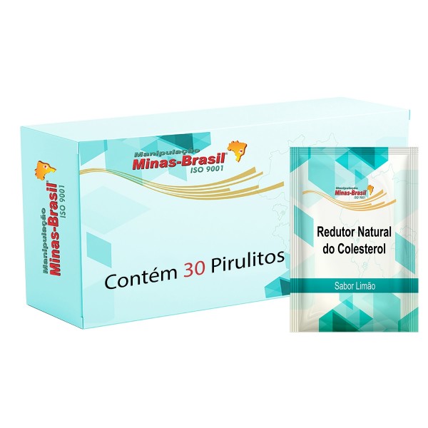 Redutor Natural do Colesterol Sabor Limão Com 30 Pirulitos